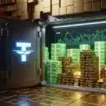 Illustration de la puissance financière de Tether avec ses réserves en or et en dollars.