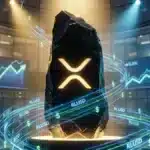 Illustration symbolisant l'adoption présumée du stablecoin RLUSD de Ripple par le géant financier BlackRock.