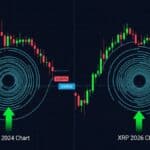 Comparaison graphique du cours du XRP entre la consolidation de 2024 et celle de 2026 annonçant un rallye potentiel.