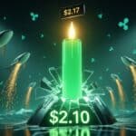 Graphique montrant l'explosion du prix du XRP à 2,17 dollars et la capitalisation boursière de 132 milliards.