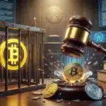 Illustration conceptuelle des problèmes judiciaires de Binance face à la justice américaine et aux recours collectifs des investisseurs en crypto.