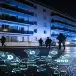 Scène d'intervention policière suite à la tentative de home-jacking visant David Princay, patron de Binance France.