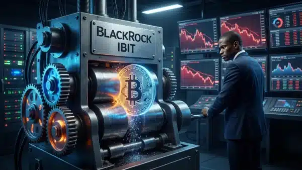 Analyse du lien entre le hedging de l'ETF IBIT de BlackRock et le crash du Bitcoin.