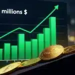 Graphique montrant 562 millions de dollars d'entrées dans les ETF Bitcoin Spot.