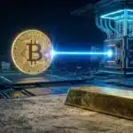 Illustration du risque quantique pesant sur le Bitcoin face à la stabilité de l'or.