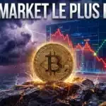 Graphique du Bitcoin montrant la baisse actuelle et la projection de Bernstein vers 150 000 dollars.