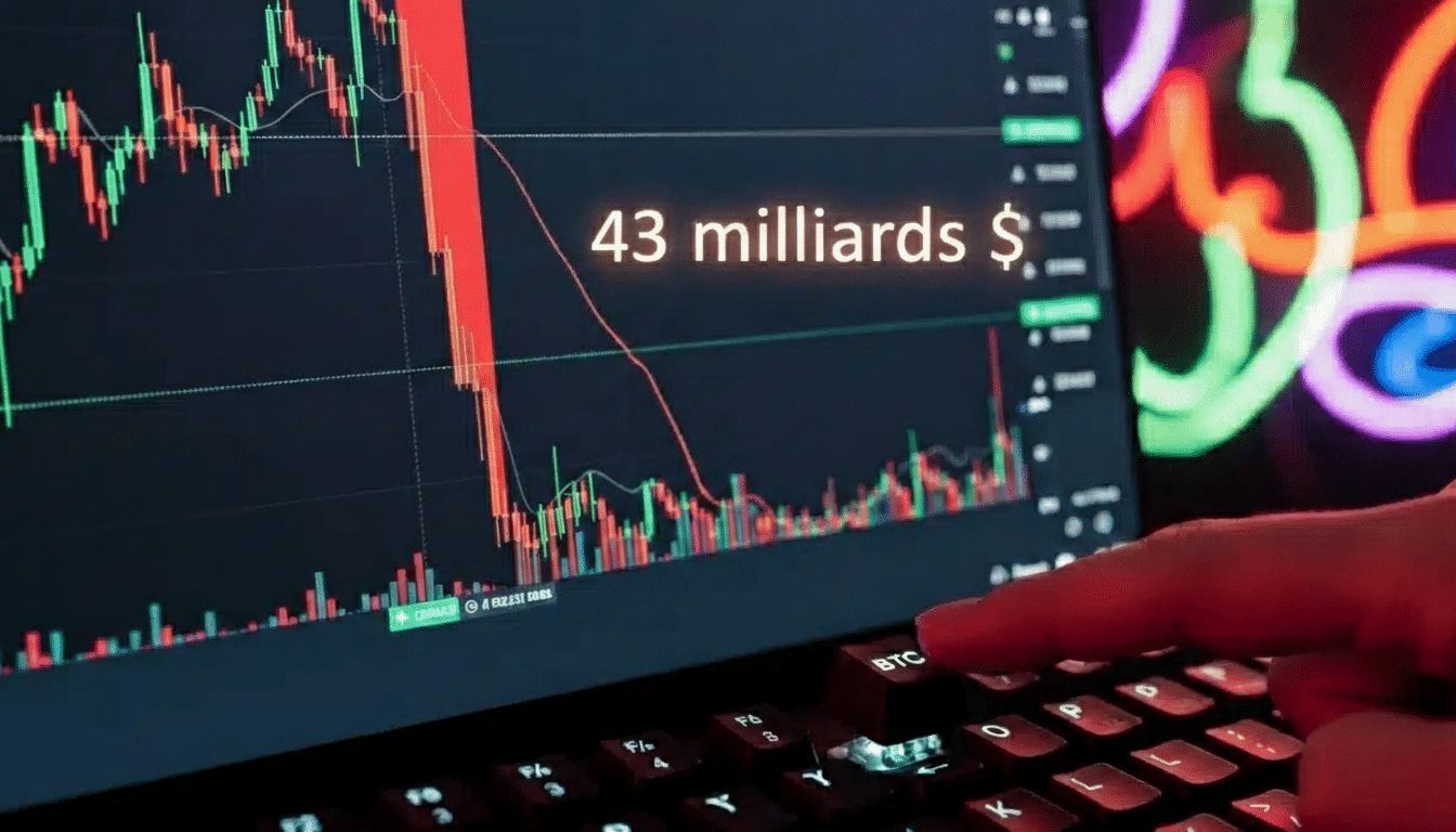 Graphique du flash crash du BTC sur Bithumb causé par une erreur de saisie d'un employé.