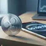 Pièce XRP dans un environnement moderne avec un compte à rebours symbolisant la fin du concours