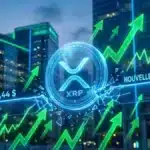 Illustration conceptuelle du puissant rebond haussier du cours du XRP franchissant d'importantes résistances techniques en bourse.