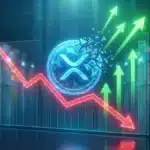 Graphique boursier illustrant le puissant rebond du cours XRP aujourd'hui avec une cassure technique haussière majeure.