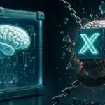 Illustration conceptuelle de la fracture idéologique dans l'Intelligence Artificielle, avec Elon Musk opposant Grok aux IA traditionnelles.