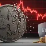 Graphique du crash XRP sous 1,40 dollars malgré le soutien structurel des ETF et Ripple Prime.