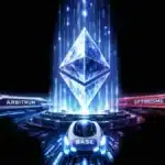 Représentation visuelle de l'écosystème Ethereum servant de fondation aux réseaux Layer-2 comme Arbitrum et Base.