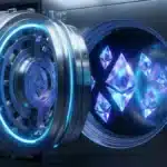 Ethereum digital vault with glowing crystals representing supply shock