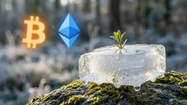 Illustration du renouveau du marché crypto avec le Bitcoin et la DeFi en 2026.