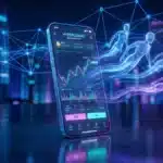 Illustration conceptuelle de la super-application Based utilisant la blockchain Hyperliquid et l'intelligence artificielle pour la crypto.