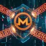 Illustration conceptuelle de la résilience du Monero (XMR) face aux délistages massifs des plateformes d'échange.