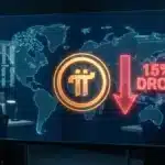 Illustration du lancement du Mainnet de Pi Network et de la chute du cours du jeton PI en 2026.