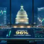 Illustration d'un tableau de bord de Polymarket affichant les probabilités concernant les futurs taux directeurs de la Fed.