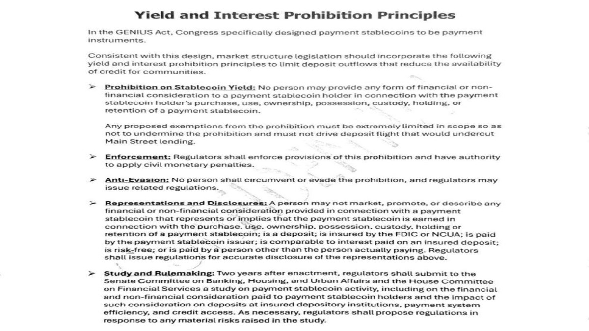 Document expliquant la réunion de la Maison Blanche sur les stablecoins