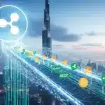 Illustration du partenariat entre Ripple et Zand Bank connectant Dubaï à la blockchain via les stablecoins.