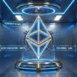 Illustration conceptuelle de la trésorerie de Sharplink, qui accumule et met en staking des centaines de milliers d'Ethereum.