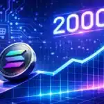 Graphique prévisionnel de Standard Chartered montrant Solana atteignant 2 000 dollars en 2030.