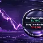 Graphique du rebond technique de Solana masquant une vente des investisseurs long terme.