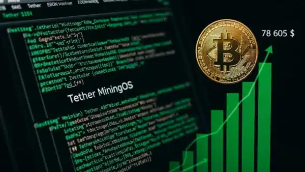 Tether lance MiningOS pour le minage de Bitcoin alors que le prix du BTC remonte à 78 605 dollars.