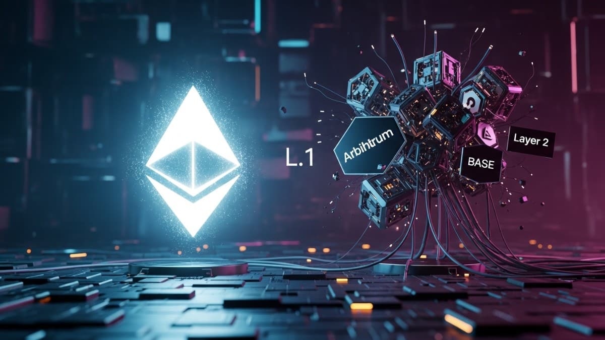 Illustration conceptuelle du débat entre Vitalik Buterin et les développeurs de Layer 2 sur l'avenir d'Ethereum en 2026.
