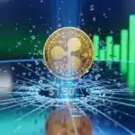 Graphique montrant l'explosion du prix du XRP à 1,50 dollar avec un fort volume.