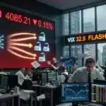 Illustration du SP500 en baisse face à la rotation sectorielle et la hausse de la volatilité.