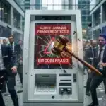 Illustration de la loi frappant les guichets automatiques impliqués dans l'arnaque à la cryptomonnaie.
