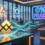 Illustration conceptuelle de la plateforme Binance attirant massivement la liquidité du marché grâce à sa stratégie de zéro frais.