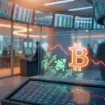 Illustration du cours bitcoin (BTC) en légère baisse sous les 71 000 dollars, purgeant les acheteurs imprudents.