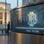 Graphique boursier illustrant la phase de consolidation et de stabilisation du cours Bitcoin autour des 64 500 dollars.