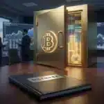 Illustration conceptuelle de l'accumulation massive de Bitcoin par l'entreprise MicroStrategy suite à son dernier dépôt auprès de la SEC.