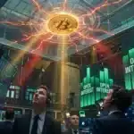 Illustration du cours Bitcoin subit un rejet sous une résistance majeure alors que l'intérêt ouvert explose sur le marché crypto.