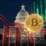 Illustration du cours bitcoin (BTC) explosant à la hausse après un short squeeze et l'interdiction du FedCoin par le Sénat.