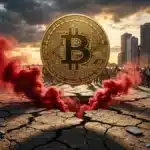 Illustration d'un rebond artificiel du Bitcoin masquant une fuite de capitaux sur le marché crypto.