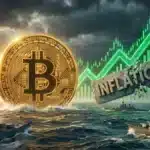 Illustration du cours Bitcoin en forte hausse, s'imposant comme une valeur refuge face à l'inflation mondiale et aux tensions géopolitiques.