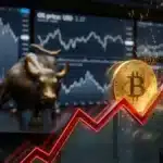 Graphique illustrant le puissant rebond du cours Bitcoin au-dessus des 70 000 dollars malgré le choc pétrolier mondial.