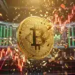 Illustration du cours Bitcoin brisant des graphiques baissiers lors d'un rebond sur le marché crypto.