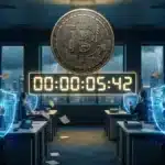 Illustration du cours Bitcoin stagnant pendant que les professionnels se couvrent sur le marché crypto.