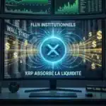 Graphique haussier illustrant l'explosion du cours du XRP à 1,43 dollar sous la pression acheteuse de Wall Street.