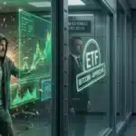 Illustration de la prudence des investisseurs de l'ETF Bitcoin face au récent rebond crypto spéculatif.