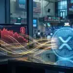 Illustration conceptuelle de la rotation des capitaux institutionnels fuyant le Bitcoin pour s'investir dans les fonds ETF XRP.