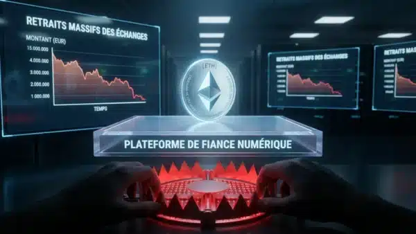 Illustration d'un piège algorithmique se préparant pendant la consolidation du cours de la crypto Ethereum (ETH).