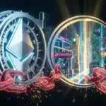 Illustration du réseau Ethereum protégeant sa DeFi crypto pendant que le cours de l'ETH franchit les 2 100 dollars.