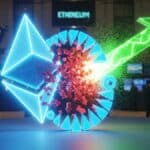 Graphique illustrant le piège tendu aux vendeurs sur le cours de l'Ethereum (ETH) avec un rebond fulgurant.